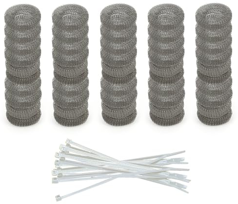 DR Quality Parts Washing Machine Lint Trap – Stainless Steel Hose Filter, Mesh Drain Catcher, Washer Sock Lint Remover, Rust-Free Snare Laundry Filter with Nylon Cable Ties, 29cmx6.5cm – 50-Pack