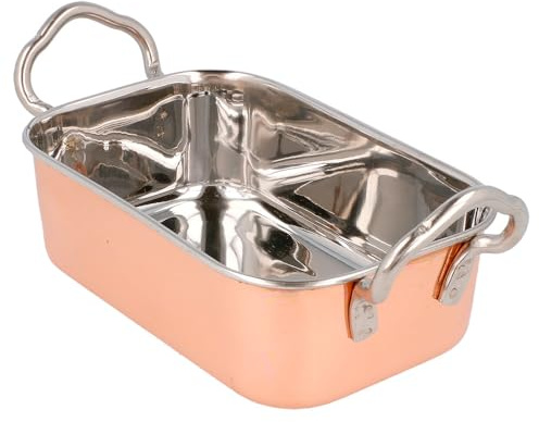 García de Pou 6 Unités - Mini Bacs avec Anses Artinox 14,5 x 9,5 x 4,5 cm Cuivre Inox
