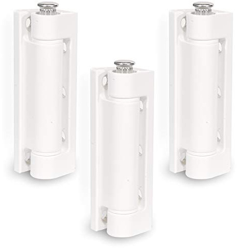 Türscharniere & Fensterscharniere 75 mm Weiß RAL 9016 – 3er Set Schwerlast bis 40 kg, Wetterfest, Türbänder für Innen- und Außentüren