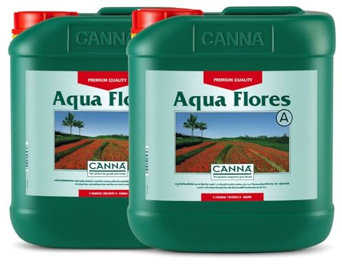 Canna Aqua Flores A&B 5 liter - blommande fas hydroponisk gödsel hydroponic gödselmedel bevattning flytande gödselmedel organisk odling organisk naturlig gödsel