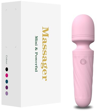 KINGWAND Handheld Personal Mini Massager Tool– Waterproof, USB Rechargeable, 10 Vibration - Perfect on Back Legs Hand Pains and Sports Recovery(Light Pink)