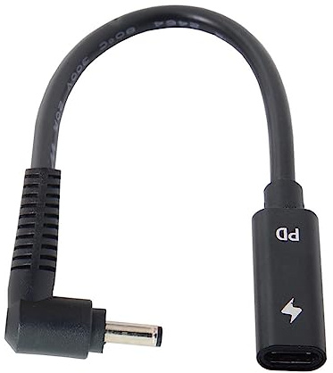 Cablecc Type C USB-C Female Input to DC 4.0 * 1.3mm Power PD Charge Cable fit for Laptop 18-20V