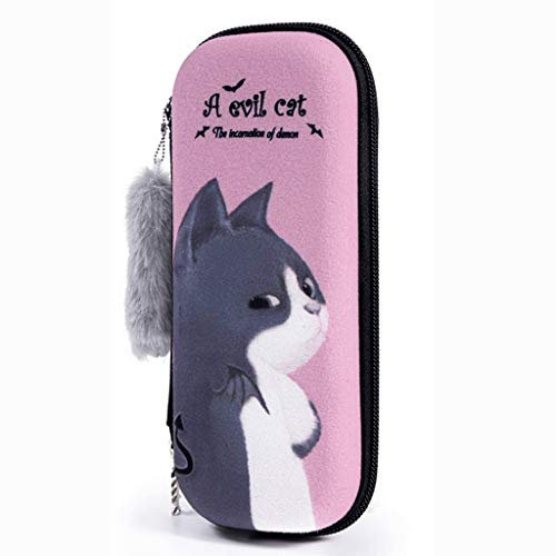 Mäppchen Nette Reißverschluss-Bleistift-Kasten mit hohen Kapazität Bleistift-Beutel Kreative Feder-Kaste Mädchen Junge Geschenke Bleistift-Beutel-Schule Bürobedarf (Color : Pink)