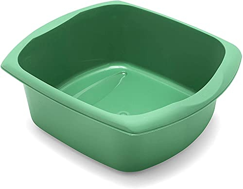 Galleries Plastic Large Washing Up Bowl Rectangular Kitchen Basin Sink 9.5 Litre (Jade Green)