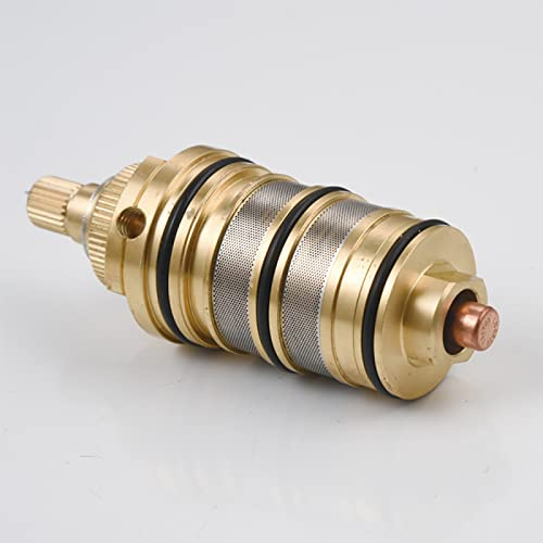 Thermostatic Ceramic Tap Cartridge One-Handle Thermostatic Cartridge Replacement For Tub Shower And Shower Only Configurations, Brass