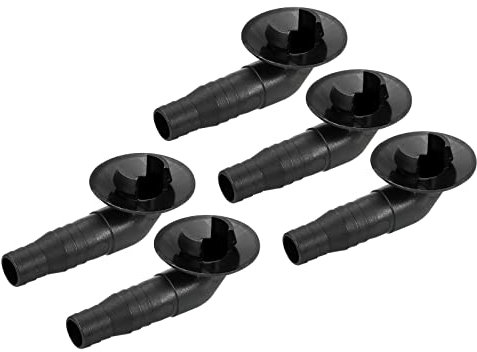 sourcing map Air Conditioner Drain Hose Connector 19mm Tube Elbow Fitting Replacement Part Accessories for Mini-Split Window AC, Black Pack of 5
