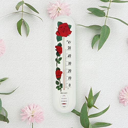 Thermomètre mural d'intérieur ou d'extérieur pour la maison, le bureau, la chambre, le jardin, la serre, facile à accrocher et à lire