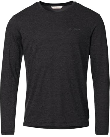 VAUDE Herren Langarmshirt Essential LS T-Shirt, schnelltrocknend und pflegeleicht, atmungsaktiv, Black, XL