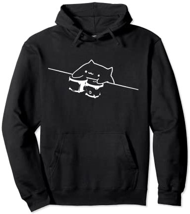 Katze mit Bongos Meme T-Shirt - Bongo Cat Pullover Hoodie