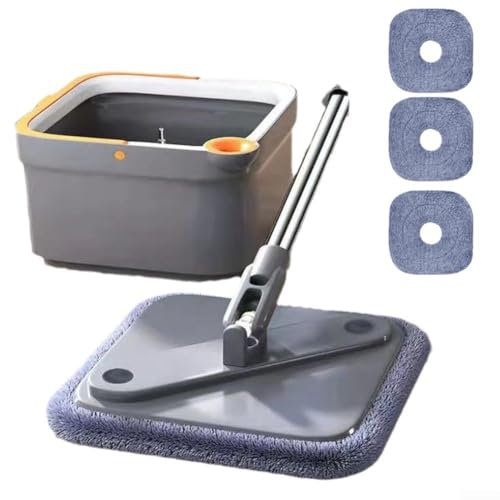 Mopa de separación húmeda y seca, trapeador de separación de aguas residuales con para rotor de filtro de agua, para azulejos laminados de madera dura (B)