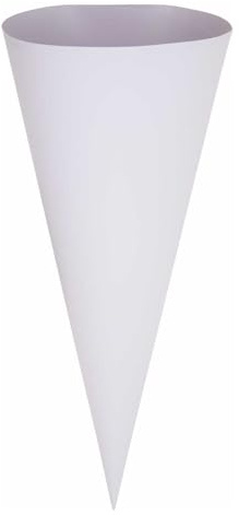 CREATIV DISCOUNT Schultüten-Rohling rund geklebt, 70 cm, Weiß