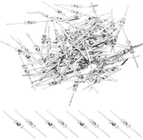 PATIKIL Clips de Cobre para Lámparas de Araña 30mm/1.18 Dorado 300 unidades | Conectores para Fijar Piezas de Cristal, Repuestos para Lámparas de Araña
