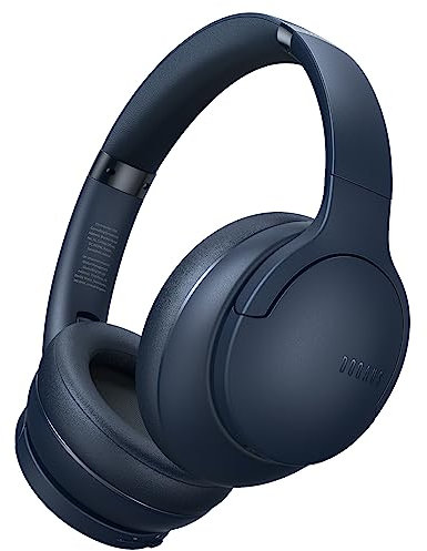 DOQAUS Casque Bluetooth sans Fil,90 Heures Casque Audio Bluetooth Microphone Intégré,3 Modes EQ,Headphones Wireless Pliable Stéréo HiFi,pour Téléphones Ordinateurs Portables-Bleu