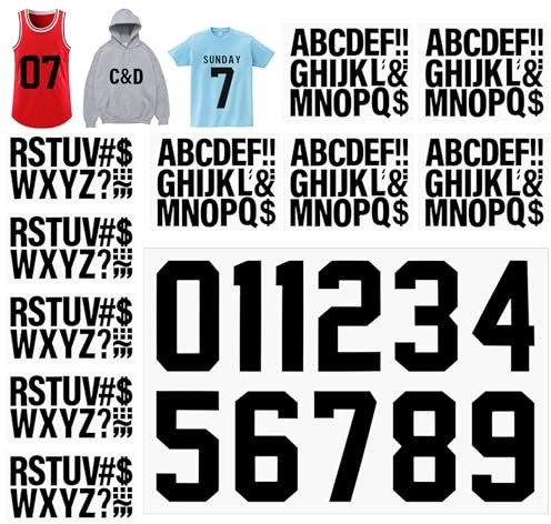 Números y Letras Termoadhesivos 181 Piezas Letras Termoadhesivas para Ropa Parches Letras Termoadhesivas Termoadhesivos para Camisetas Futbol Ropa Numeros Camisetas Futbol Letras Para Planchar con A-Z