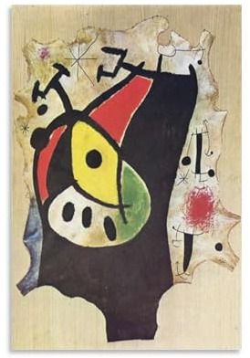 Poster mit berühmtem Maler, Joan Miro, Kunstdruck, Gemälde, Leinwand, Wandkunst, Wohnzimmer, Poster, Gemälde, 40 x 60 cm