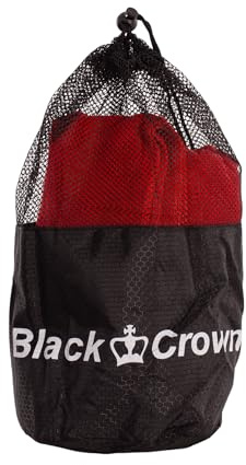 Black Crown - Toalla de Microfibra – Rojo – Ultracompacta de 160x80 cm, Secado Rápido, Alta Absorbencia, Ideal para Deportes, Viajes y Actividades al Aire Libre