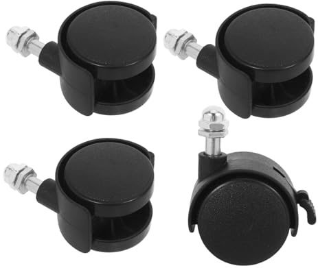 Homoyoyo Ruedas Giratorias De Repuesto De Plástico Para Calefactores Eléctricos Freno, Diámetro 8 Mm, 4 Piezas, Compatibles Sillas, Muebles y Carritos, Ruedas Seguras Para Radiadores De Aceite
