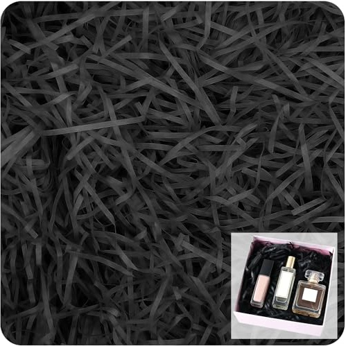 100 g strimlat silkespapper för presentaskar Svart, 100 gram Khaki Mjukt strimlat papper för korgar Fyllning och förpackningsfyllning Strimlat fyllningspapper för jul, födelsedag