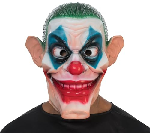 Chaks - Horror Clown Maske aus Schaumstoff, Maske für Halloween | Kostüm Accessoire mit Clown Design, Für Karneval, Schaumstoffmaske mit großen Augenöffnungen