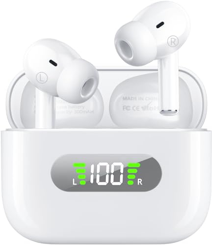 AsiceSound Wireless Earbuds, Immersive HiFi Stereo Bluetooth 5.3 Earphones, Deep Bass, 4 Mic ENC Noise Cancelling, 72h Playtime, IPX7 Resistance Earbuds, for iOS and Android