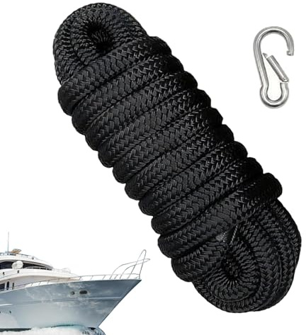Nadsrpn Cavi da banchina per Barche, 1,5 cm x 4,5 m, Corde per pontili per Barche, per Ancoraggio, Yacht, Kayak, ormeggio Marittimo