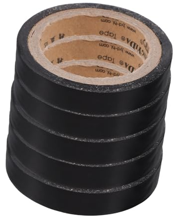STOBAZA 5 Rouleaux Ruban de Grip Anti-Transpiration pour Raquette de Badminton et Tennis Bande Antidérapante Légère et Portable Protection Usure Lot de Noir