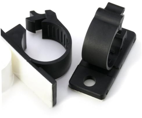 MOLUCKFU 25 pezzi Clip Fermacavi Adesive Regolabili Morsetti Fissi per Cavi da Parete Organizer per Fili di Rete Mouse e Speaker Fissaggio Resistente e Versatile per Superfici Lisce