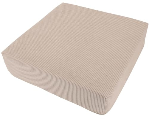 Alphadeco Premium Line Arivia - Sitzkissen - Hochwertiger Möbelstoff - Kaltschaum - Waschbar - Aufstehhilfe - Bodenkissen (Beige, 45x45x10cm)
