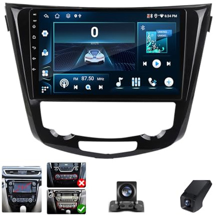 Android 13 Double Din Car Stereo Head unit For Nissan X-Trail xtrail X - Trail 3 T32 2013-2022 10 Inch Touchscreen Bluetooth Car Stereo with FM/DVR+Reverse Camera/Wifi/DSP(C,NF-2)