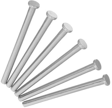 QUMIIRITY Perni per Cerniere Porta in Acciaio Inox 101mm Set da 6 Pezzi Perni Cerniera Rimovibili Supporto Robusto per Porte Interne Armadio e Ingresso Uso Fai da Te Sicurezza
