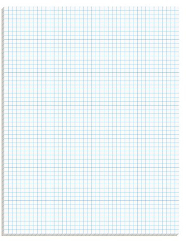 Ampad Efficiency Quadrille Pad, 8-1/2 x 11, White, 5x5, 50 Sheets per Pad, 10 Pads per Pack (22-032C)