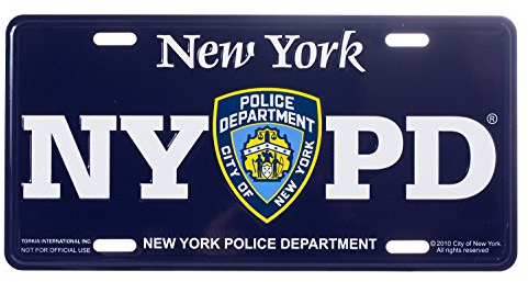 Artisan Owl NYPD Souvenir-Kennzeichen – Offizielles Lizenzprodukt der New York Police Department