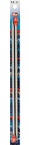 Prym 191456 - Ferri da maglia in alluminio per giacca, 30 cm, 5,00 mm, 5 mm, colore: Grigio