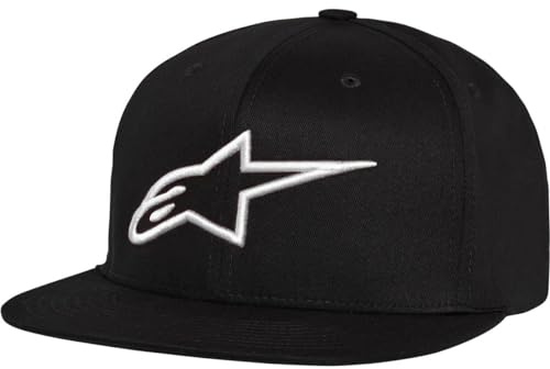 Alpinestars herr hatt Ageless Flat Logo Flat Bill Flex Back svart/vit L/XL
