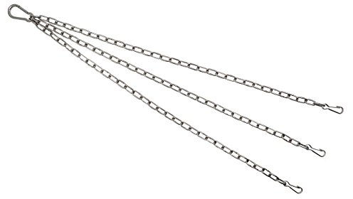 KAMERO Blumenampel Ersatzkette Edelstahl V4A, 55cm mit Simplexhaken, rostfrei