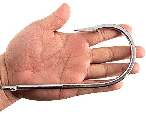 LMEIQUN, Edelstahl Thunfisch Angelhaken Barbed Big Game Fishhook (Model Number : 20)