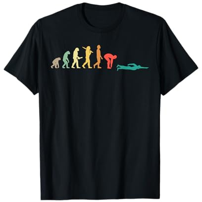 Retro Natación Evolución Regalo Para Nadadores Camiseta