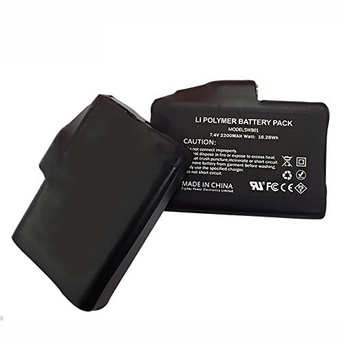 Batterie au Lithium polymère Rechargeable Baceyong Batteries 7,4V 2200mAh Interface Femelle 3,5x1,35MM DC, Peut Gants Chauffants, Chaussettes chauffantes, Chapeaux Chauffants