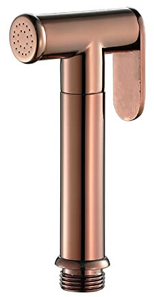 Ksunun Kit Bidet WC avec Douchette- Pulvérisateur de Bidet à Main en Laiton - Pomme de Douche Toilette, pour l'hygiène Personnelle, Nettoyage des Toilettes,Rose Gold
