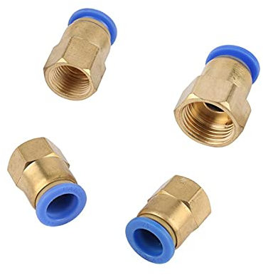 Garten-Klempnerschlauch-Adapter 1/8 1/4 3/8 1/2 Innengewinde bis 12mm Rohrverbindungsschnittstelle Schiebeschloss Schnellanschluss Gelenkpneumatik Werkzeug 4pcs (Color : 12mm 1I2 inch)
