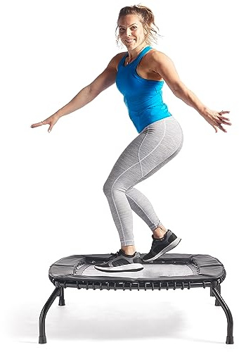 Sunny Health & Fitness - Mini trampolín de Fitness sin resortes, Ajustable, Estilo elástico para Interiores y Exteriores, para Entrenamientos más silenciosos y Seguros (40 Pulgadas) -