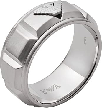 Emporio Armani - EGS2908040 Herrenring Edelstahl, Edelstahl, Ohne Edelstein