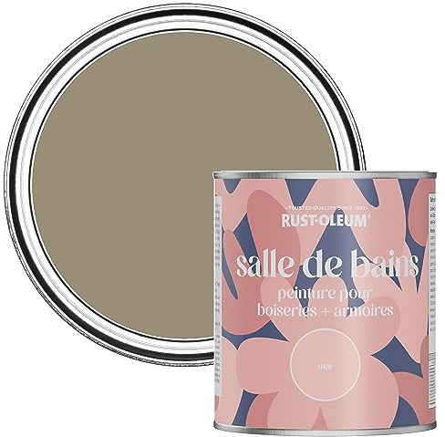 Rust-Oleum Light Brown Moisture Resistant Bathroom Wood and Cabinet Paint in Matt Finish - CAFÉ LUXE 750ML
