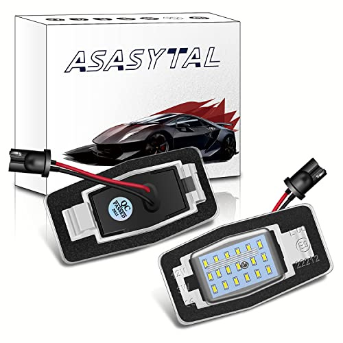 Asasytal Número de LED Luces de Placa de Matrícula, Lámparas Traseras 12V SMD Xenón Blanco, Compatible con ma-zda mx-5 miata mpv 323 pro-tege 323 pro-tege 5 tributo ford es-capurio marinero, 2 Piezas