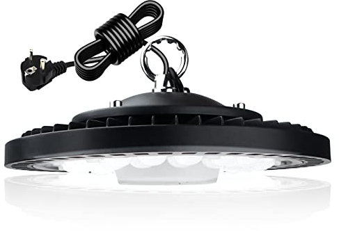 100 W Proiettore LED esterno, 6500 K bianco freddo UFO Spot High Bay Luce Magazzino, IP65 Impermeabile Illuminazione Laboratorio Led Industriale per Garage,Fabbrica,Workshop,Parcheggi,Gymnas