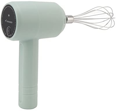 Luqeeg Handheld Milchschäumer, Elektrischer Handrührer, USB Wiederaufladbarer Tragbarer Kabelloser Handmixer, Eierschläger Aus Edelstahl, Eingebauter Geräuscharmer Motor (Helles Cyan)
