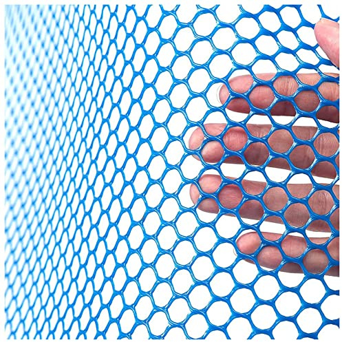 Grillage Jardin Filet à Poule à Oiseaux Bleu Vinyle Maille De Clôture Chats Barrière Filet Jardinage Plantes Filet Hexagonal Volaille Escrime Avec Des Attaches Zippées, Cour Clôture ( Color : 0.8cm Ho