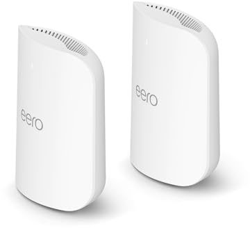 Amazon eero Pro 7 tri-band mesh Wi-Fi 7 router (newest model) - Supports internet plans up to 5 Gbps, Coverage up to 4,000 sq. ft., 2-pack
