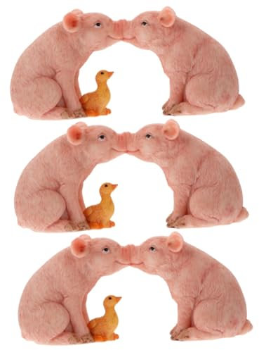 TOPBATHY 3 Stück Dekorative Ornamente Kuchendekoration Miniatur- Hochzeitsdekorationen Für Zeremonie Geschenke Für Schweineliebhaber Mini-Schweinfigur
