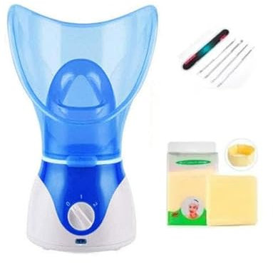 DWO EUROPE [Coffret cadeau] Nettoyant pour le visage Sauna pour le visage avec humidificateur de brume chaude avec kits d'enlèvement de points noirs Prise européenne